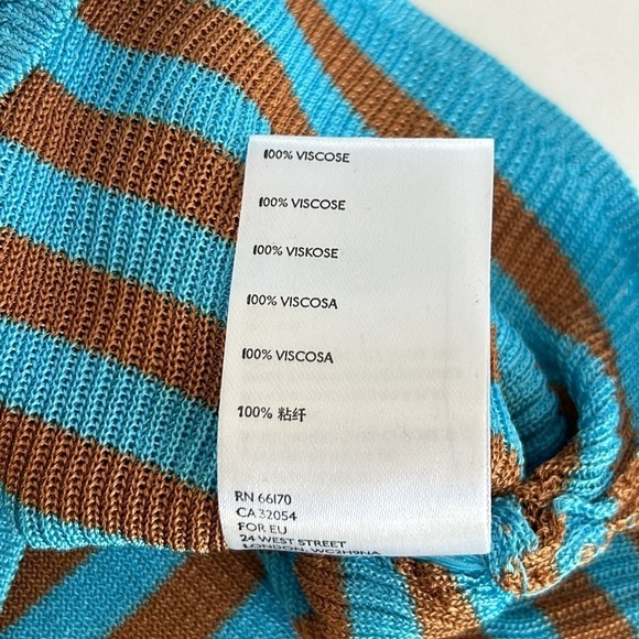 Free People Sail Away Short Sleeve Tee Savannah Blue Orange Combo Medium - Picture 5 of 12